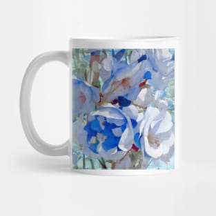 Blue and White Floral Mug